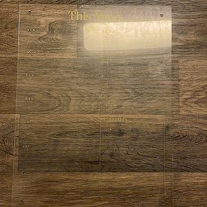 Wall decor glass  Weekly schedule bord